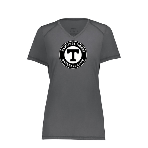 [6844.98D.XS-LOGO2] Women's SoftTouch Short Sleeve (Female Adult XS, Gray, Logo 2)