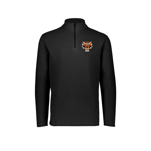 [6863.080.XS-LOGO1] Men's MicroFleece 1/4 Zip Pullover (Adult XS, Black, Logo 1)