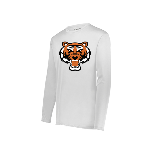 [222822.005.XS-LOGO1] Men's LS Smooth Sport Shirt (Adult XS, White, Logo 1)