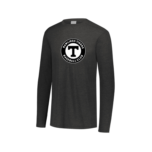 [FTLCUBBK-AXS-LOGO2] Decker Men's Tri-Blend T-Shirt - Long Sleeve (Adult XS, Black, Logo 2)