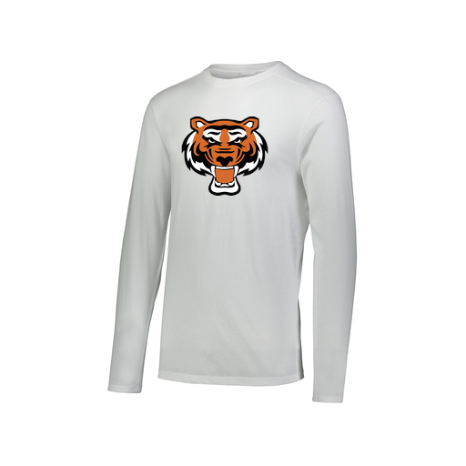 [FTLCUBWH-AXS-LOGO1] Decker Men's Tri-Blend T-Shirt - Long Sleeve (Adult XS, White, Logo 1)