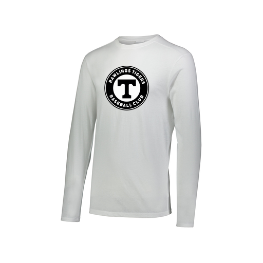 [FTLCUBWH-AXS-LOGO2] Decker Men's Tri-Blend T-Shirt - Long Sleeve (Adult XS, White, Logo 2)