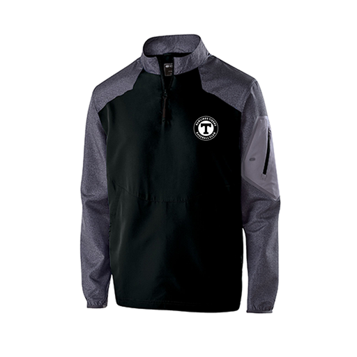 [229155.H05.XS-LOGO2] Men's Raider LS Pullover (Adult XS, Black, Logo 2)